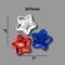 24 Count Foil Patriotic Star Shaped Paper Dessert Plates Red Blue Silver 7 Inch
